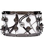 DW Collector's DRX10814SSN077 SSC Maple 14x8 inch White Glass Contrails, Black Nickel